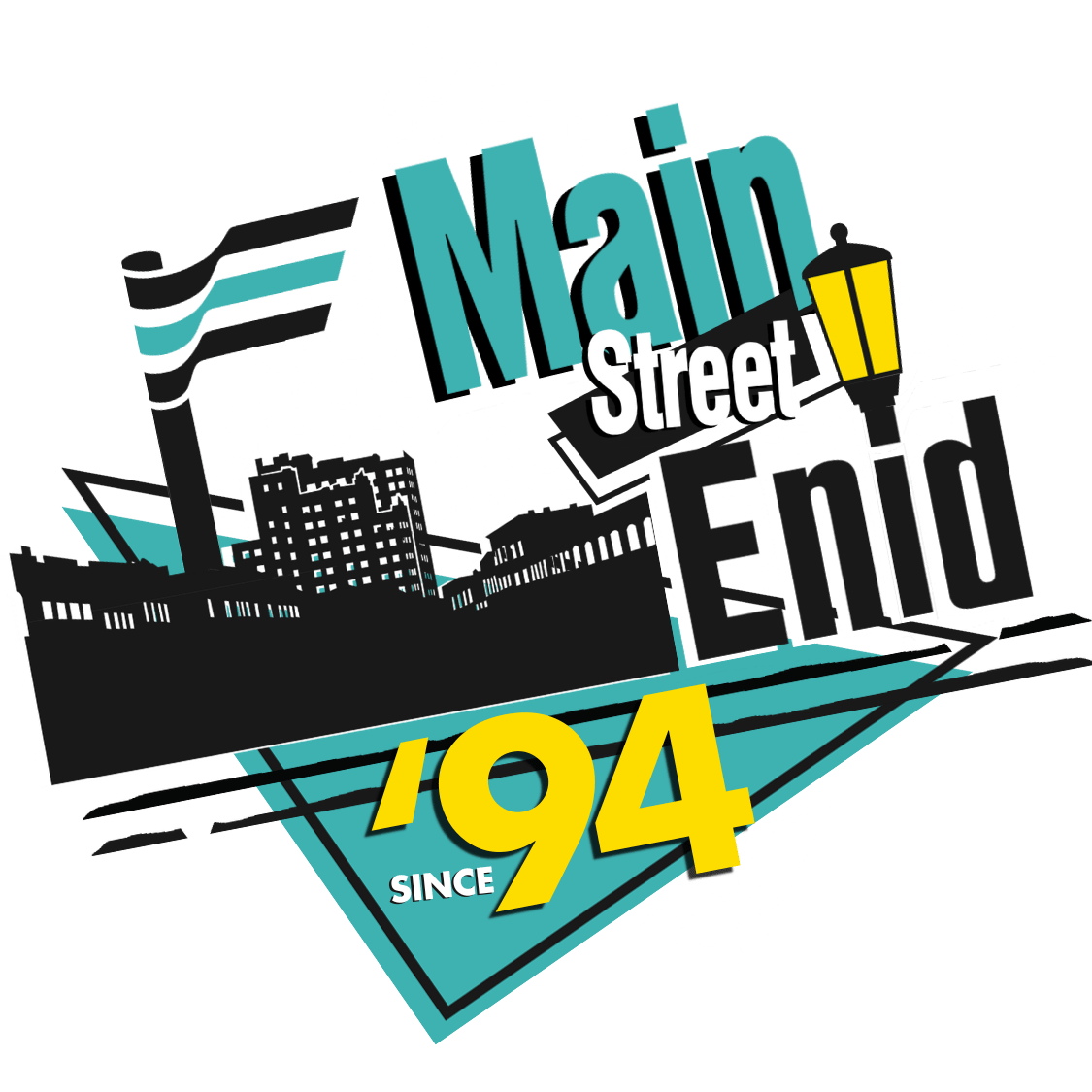 Logo for the 30 years of Main Street Enid being a part of the Main Street Oklahoma Program